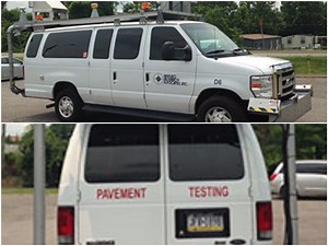 Laser-Mounted Van Testing Nashville Pavement
