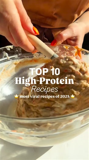 Lee Funke | Fit Foodie Finds on Instagram: "You all continue to LOVE our high-protein recipes (cue: cottage cheese 4 life). We rounded up the top 10 most viral high-protein recipes of 2025! Did you make any of them? ⭐️Comment RECIPES and we’ll send them 🎉🎉 Featured recipes: Cottage Cheese Carrot Cake Muffins, Cottage Cheese Gnocchi, Cottage Cheese Pizza Bowls, Cottage Cheese Ground Beef Queso, Cottage Cheese Breakfast Cake, Protein Tortillas, Cashew Crunch Edamame Salas, Cottage Cheese Egg Cup