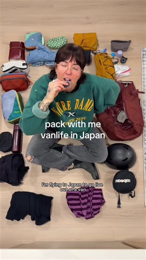 entire list below 👇🏼👇🏼👇🏼 ✨bags✨ 40L @rei Ruckpack @thenorthface Borealis sling @Dbjourney snowboard bag ✨clothes✨ jean button up @Ripton jeans 2 long sleeves 2 @smartwoolsocial socks @Cotopaxi Gear Fuego down jacket @Free People Hot Shot romper black waffle sweater @Beyond Yoga tank Smartwool tshirt @Bombas compression socks @blundstoneusa 587 Chelsea boot knit Sophie hood ✨toiletries✨ REI shower roll @The Earthling Co. shampoo & conditioner bar body soap bar @Matador Equipment soap bar ba