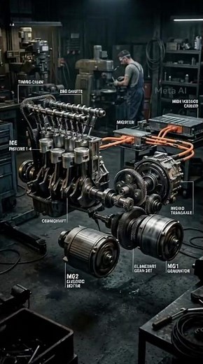 How the Toyota Hybrid system works #automobile #mechanic #fwd441