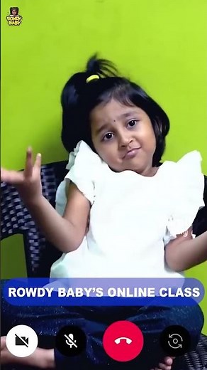 Rowdy Baby's Online Class #rowdybaby #youtubeshorts #funnyvideo