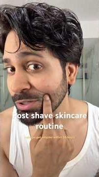 Post shave skin are routine for men