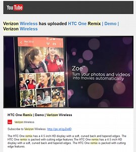 Verizon promo video for HTC One Remix briefly appears on YouTube