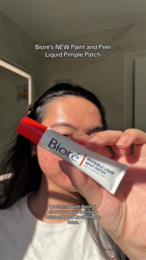 #biorepartner | a liquid pimple patch that works in 4 hours… tackles a pimple at any stage… and doesn’t need custom fitting so it can stay in those hard to reach places? YES 🩵 @Biore Skincare #pimplepatch #salicylicacid #beforeandafter #paintandpeel