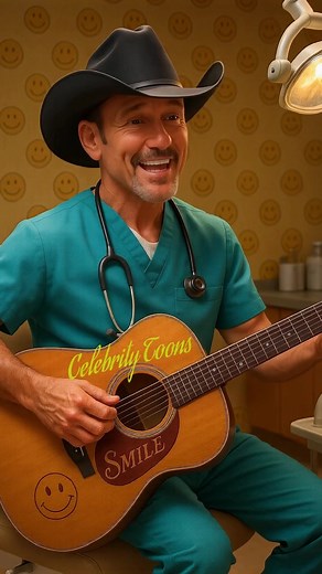 🎶😂 Animated Tim McGraw as a Dentist Singing Just To See You Smile #CelebrityToons #TimMcGraw | Donnie Hazel