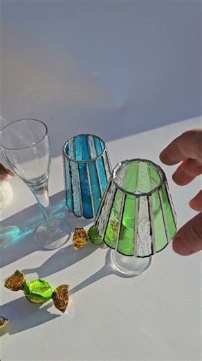 Stained Glass Wine Glass Shade – Easy Copper Foil Suncatcher Pattern 🍷