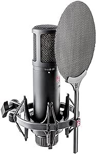 SE ELECTRONICS sE2200 Large Diaphragm Cardioid Condenser Mic with Shockmount & Filter - XLR Condenser Mic for Vocals - Professional Studio Microphone for Recording