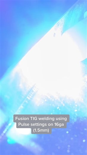 #fusion #weld using #pulse #settings on #TIG #welding #machine #cold #tack #stainless #steel #metal #fabrication #vanthefabricator