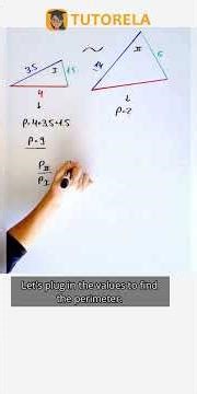 Solve Perimeter with Similar Triangles: 3.5, 1.5, 4 #Math #SimilarTrianglesAndPolygons