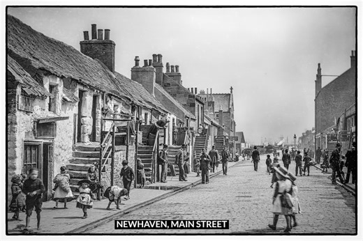 Historic Edinburgh Photograph C.1900 – Newhaven, Main Street. Original Black & White or Colorized – Glass Plate Negative Print 8×12 Inches - Etsy Canada