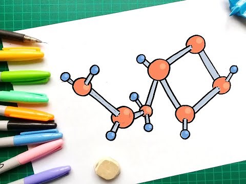 Como Dibujar una Molecula Facil | Dibujos para Dibujar