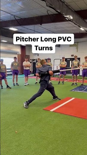 Pitcher Long PVC Turns #baseballtraining #pitching #pitchingdrills #baseball