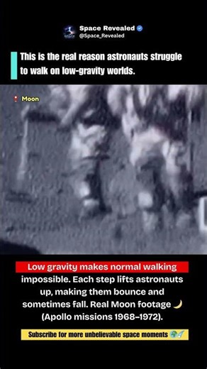 Why Astronauts Bounce on the Moon 🌙 Real Apollo Footage #shorts #viral #trending #viralvideo #short