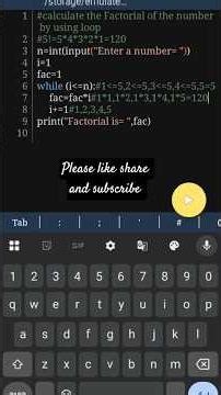logic building series-factorial of a number #codingforbeginners #coding #python #trendingshort #fypp