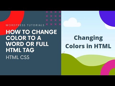 How to change text color for just one word or the whole html tag