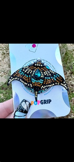 Manta Ray Rhinestone Phone Grip | Custom Popsocket - Etsy