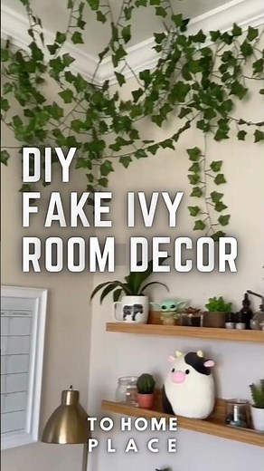 ✨ DIY Fake Ivy Room Decor ✨ Aesthetic Vines Home Decoration 😍 #shorts #diyroomdecor #aestheticdecor
