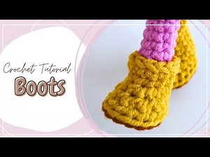 Crochet Snow Boots for Dolls | Easy Amigurumi Boots Tutorial for Beginners