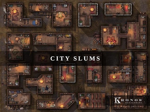City Slums Battlemap: Dnd 5e Digital Map (VTT) - Etsy