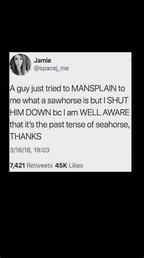 mansplaining shut down | Subscribe for more #motivation 😊👍