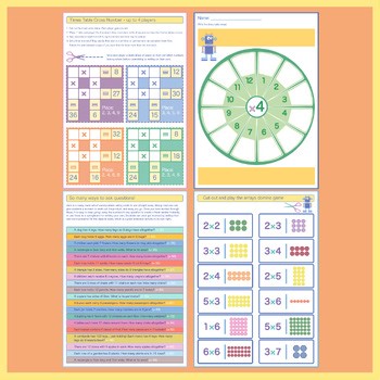 Grades 1–3 Times Tables 300 Page Activity Book | Practice, Games & Assessment
