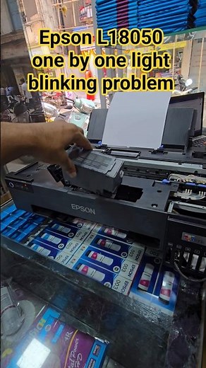 Epson L18050 DTF printer One by one Red light reset Printer maintenance box change #DTFPRINTER