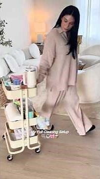 My Cleaning Cart System 🫧🧺🎀 | Everything I Use to Clean My House