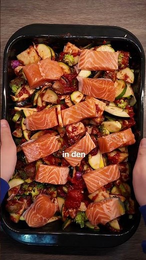 Lachs mit Ofengemüse 🐟🍆🍅
