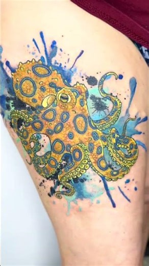 Blue ringed octopus tattoo I got to do recently!