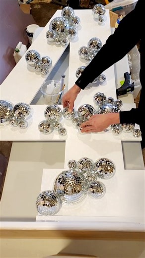 Rock and Roll events on Instagram: "DIY Disco Ball Theme 5 ft tall numbers Tutorial! Get ready to light up the night with this stunning 5-foot tall DIY disco ball centerpiece! Perfect for any event, this showstopper will add a touch of glamour and fun to your celebration. Get ready to dance the night away! 🔹Materials Needed: -Plywood -Disco Balls, different sizes -Mirrored tiles -Wood glue - Hot glue gun & glue sticks -Unfinish stair tread for stand #diydiscoball #diydiscover #diydiscoballparty