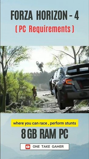 Forza Horizon 4 PC Requirements Minimum || #shorts #onetakegamer #racing #pcgames #gaming