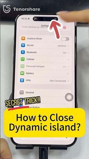 😲How to Close Unwanted Dynamic island? - Secret trick!!✌ How to turn off Dynamic island?#tenorshare