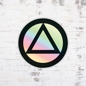 AA Logo Holographic Waterproof Sticker, Alcoholics Anonymous Anniversary Birthday Sobriety Gift, Sober Water Bottle, Laptop, Car Decal Stamp - Etsy