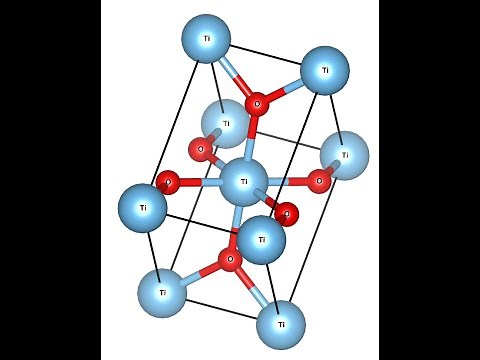 Crystal structure of Rutile (TiO2) - Tetragonal crystal structure of Titanium dioxide