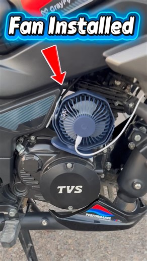 Radiator Fan Installed on TVS Raider 125 🔥 Engine Overheating Problem Solved #tvsraider #shorts