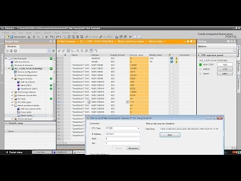 How to writes an array data into DataBlock of The Siemens S7 PLC Using Visual C#