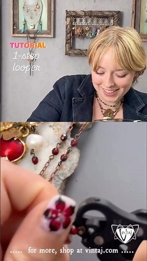 One step looper tutorial #rosarychain #jewelrymaking #beginner #beading