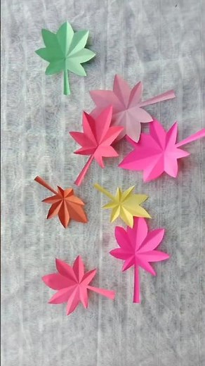 How to make 3D leaves easy | 3D paper leaf making easy #craft #papercraft #shorts