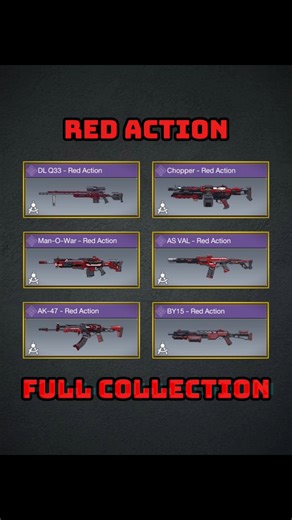 RED ACTION COLLECTION: Rare Skin for Call of Duty Mobile