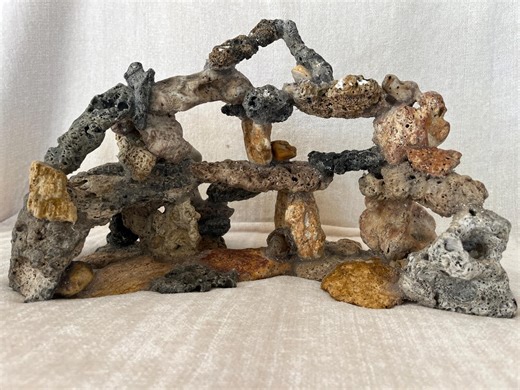 Large Rock Reef: Natural Aquarium Cave, Terrarium Decor-Aquarium Supplies-Fish-Reptile Tank Decor-Aquarium Decor-Stone Reef-Christmas Gifts