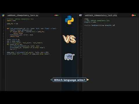Python vs PHP Webhook Idempotency Lock #reliability
