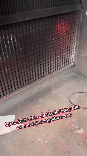 James spraying up a lovely blue LP student build! . #crimsonguitars #guitar #spraybooth #luthiery | Crimson Guitars