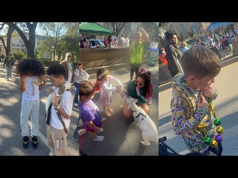 We love petting zoo live at Mardi Gras 2026 snakes & baby goat Drip