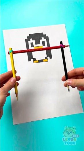 Copy Drawings with a Simple Pencil Tool! 🐧🎨 #DIY