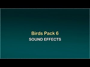 Birds Pack 6 (5 Sounds) - Nature Sound Effects