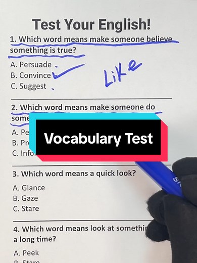 Test Your English Vocabulary Knowledge