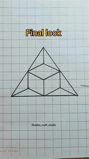 triangle 3d illusion drawing #art#trending #viral #craft
