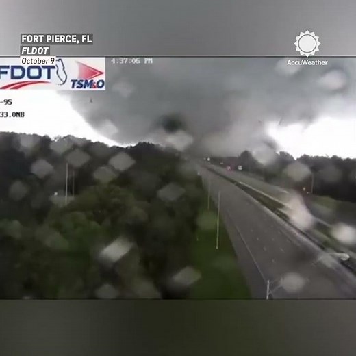 Florida DOT Cam Catches Tornado from Hurricane Milton