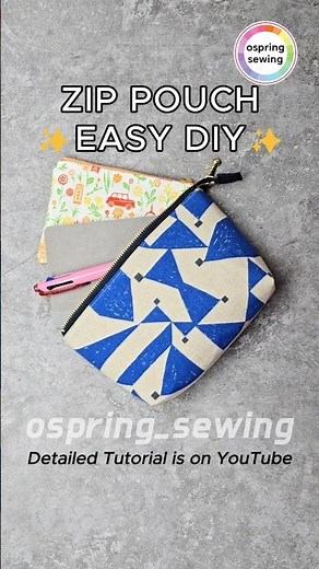 [DIY] How to Sew Fabric Pouch 💙