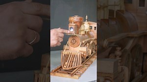 I built a wooden locomotive! 🚂✨